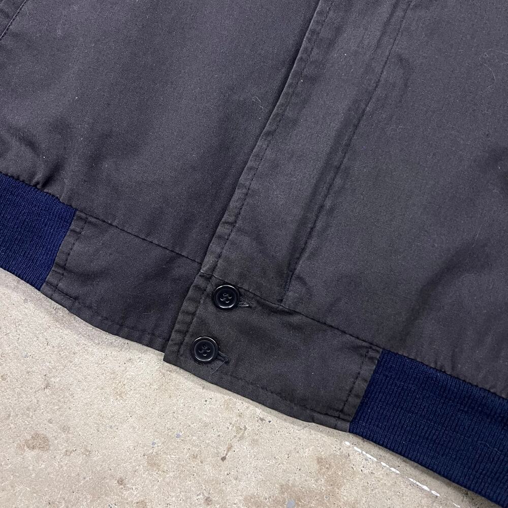 Vintage Guy Loren Black Dark Grey and Navy Bomber Jacket Harrington Southwestern - Picture 5 of 8